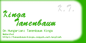 kinga tanenbaum business card